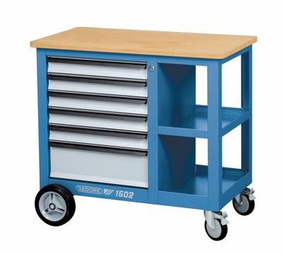 Gedore 6620540 1502 - werkbank op wielen 6 laden 875 x 950 x 550 mm (b x h x d) 950 x 870 x 550 mm