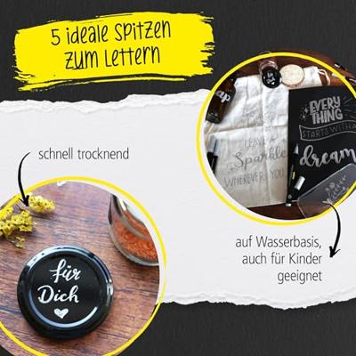 Acrylmarker online lettering 5 breedtes zilver Acrylmarker online lettering 5 breedtes zilver