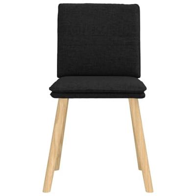 Eetkamerstoelen 6 st stof zwart