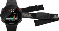 Garmin Forerunner 45S Zwart + Garmin HRM-DUAL Hartslagmeter Borstband Zwart - thumbnail