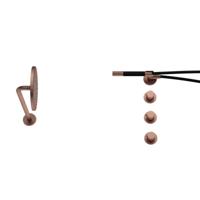 Hotbath Cobber - Inbouw Regendoucheset - Geborsteld Koper PVD - 2 Stopkranen - Thermostatisch - Wandarm 40 cm - Hoofddouche 200 mm - Staafhanddouche - Waterbesparend - thumbnail