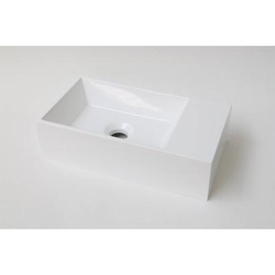 INK Fontein Contra Polystone Rechthoek Zonder Kraangat Rechts Glans Wit 40x22x10 cm INK Fontein Contra Polystone Rechthoek Zonder Kraangat Rechts Glans Wit 40x22x10 cm