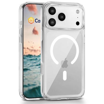 Casecentive Silicone MagSafe Case iPhone 17 Pro Max transparant