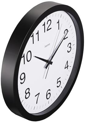 Hama Stille Wandklok Aruba 40 cm Zwart/Wit