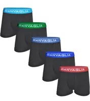 Gianvaglia jongens boxershorts 5-Pack Black Colour - Katoenen kinder onderbroeken - thumbnail