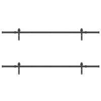 Doos met onderdelen voor schuifdeur 427 cm staal zwart - thumbnail
