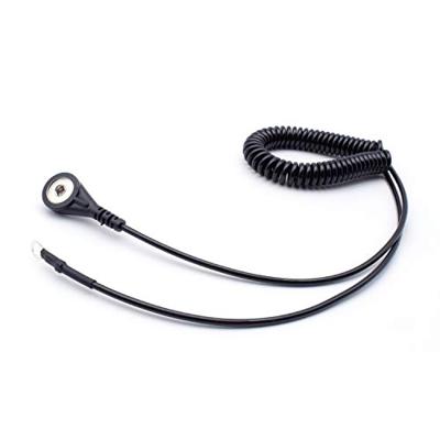 Quadrios ESD-aardingskabel 1.80 m Drukknop 4 mm, Ringkabelschoenaansluiting