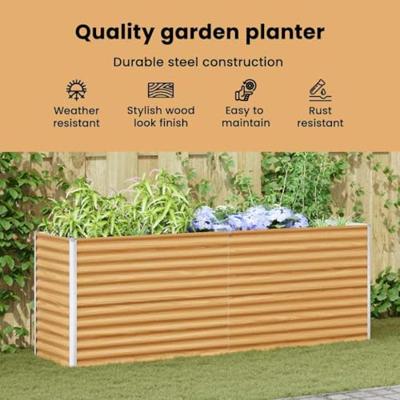 Verhoogde plantenbak 390 x 50 x 68 cm Gegalvaniseerd staal Verhoogde plantenbak 390 x 50 x 68 cm Gegalvaniseerd staal