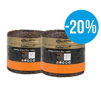 Gallagher Duopack Vidoflex 9 TurboLine Plus terra 2x400m - 086443 086443