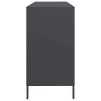 Dressoir 135x39x73,5 cm koudgewalst staal antracietkleurig - thumbnail