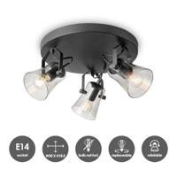 Light depot - LED opbouwspot Edge rond - 3L - zwart - Outlet - thumbnail