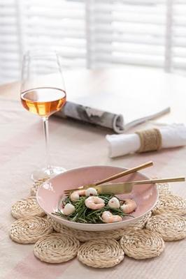 J-Line bord Diep Lara - porselein - zalm - 4 stuks J-Line bord Diep Lara - porselein - zalm - 4 stuks