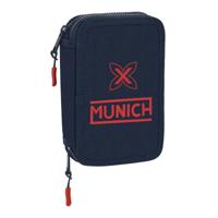 Dubbele etui Munich Flash Marineblauw 12.5 x 19.5 x 4 cm (28 Onderdelen) - thumbnail