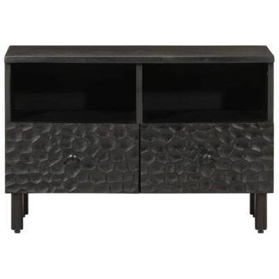 Tv-meubel 70x33x46 cm massief mangohout zwart