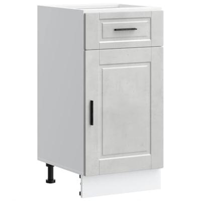 Keuken onderkast "Porto" bewerkt hout betongrijs