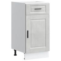 Keuken onderkast "Porto" bewerkt hout betongrijs - thumbnail