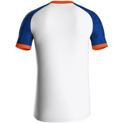 JAKO 4224 Shirt Iconic Km - Wit/Sportroyal/Fluo Oranje - XXL