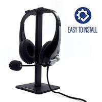 Steun voor oortelefoontjes Ewent Zwart - thumbnail