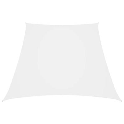 VidaXL Zonnescherm trapezium 4/5x4 m oxford stof wit