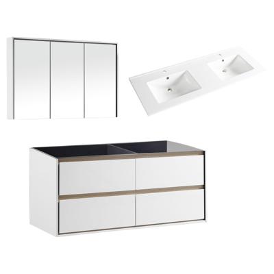 Badkamermeubelset Differnz Providence Met Keramiek Wastafel 120 cm Wit Differnz Badkamermeubelset Differnz Providence Met Keramiek Wastafel 120 cm Wit Differnz