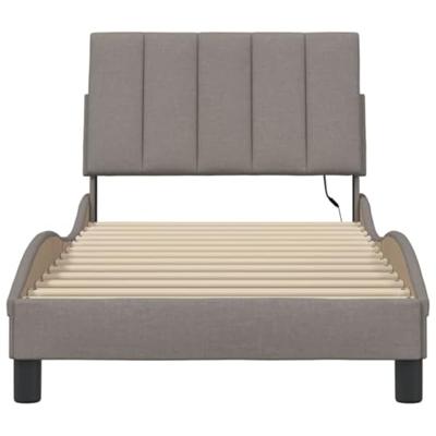 Bedframe zonder matras "Hanko" 90x200 cm stof taupe