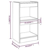Boekenkast/kamerscherm 40x30x72 cm wit - thumbnail