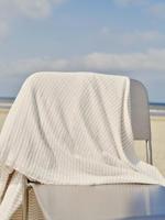 Marc O'Polo Fine Stripe plaid Dark sand 150x200 - thumbnail