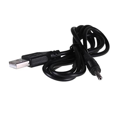 Akyga AK-DC-03 USB-laadkabel DC-stekker 3,5 mm 0.80 m Zwart PVC-mantel, Met USB