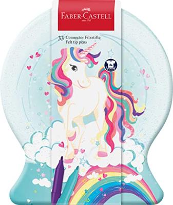 Faber Castell Viltstift Connector - Snow globe Unicorn 33 stuks