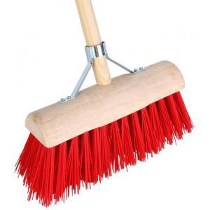 Bezem halfrond 31 cm rood pvc compleet Talen Tools - Talentools