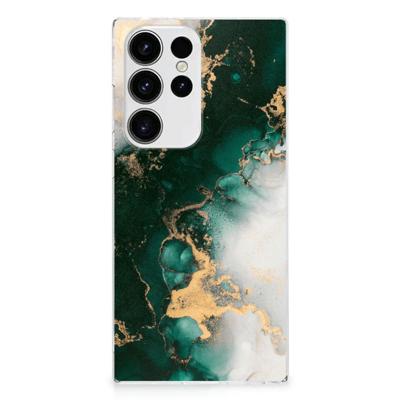 TPU Siliconen Hoesje voor Samsung Galaxy S23 Ultra Marmer Groen TPU Siliconen Hoesje voor Samsung Galaxy S23 Ultra Marmer Groen
