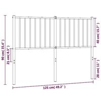 Hoofdbord metaal wit 125x3x90 cm - thumbnail
