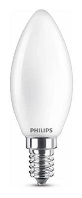 Philips LED 77769200 LED-lamp Energielabel F (A - G) E14 Kaars 4.3 W = 40 W Warmwit (Ø x h) 3.5 cm x 9.7 cm 2 stuk(s)