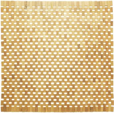 Badmat Woodblock Teak 60x60 cm Bruin