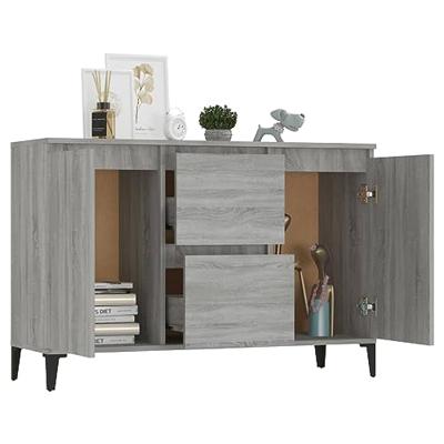 Dressoir 104x35x70 cm bewerkt hout grijs sonoma eikenkleurig Dressoir 104x35x70 cm bewerkt hout grijs sonoma eikenkleurig