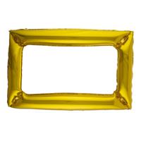 Folieballon Fotolijst Goudkleurig Groot (75x100cm) - thumbnail