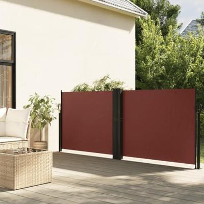 VidaXL Windscherm uittrekbaar 120x1000 cm bruin VidaXL Windscherm uittrekbaar 120x1000 cm bruin