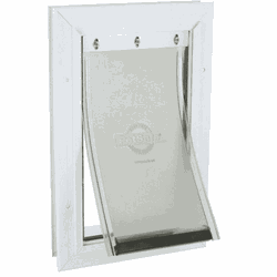 Petsafe hondenluik tot 18 kg aluminium wit