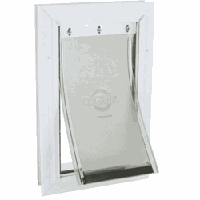 Petsafe hondenluik tot 18 kg aluminium wit - thumbnail