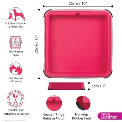 LICKIMAT Keeper Lekmathouder voor binnen, kleur: roze