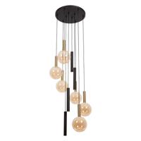 Lucide JOSIANE - Hanglamp - Ø 55 cm - 6xG9 - Zwart | Vibes - thumbnail