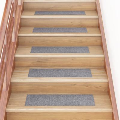 VidaXL 15 st trapmatten zelfklevend rechthoekig 76x20 cm lichtgrijs