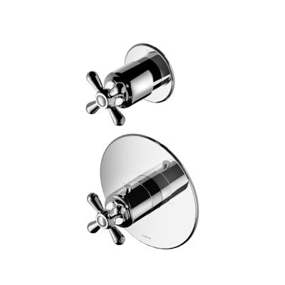 Douchekraan Hotbath Amice Inbouw Thermostatisch Rond Glans Chroom 2 Greeps