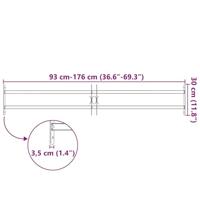 Raam Rooster Zwart 176 x 30 cm Gepoedercoat staal - thumbnail