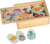 Small Foot - houten memospel dino in opbergdoos - thumbnail