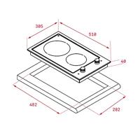 Vitrokeramische kookplaat Teka EFX 30.1 2H 30 cm 3000W 3000 W - thumbnail