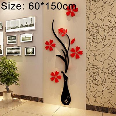 Creatieve vaas 3D acryl stereo muur stickers TV achtergrond muur corridor Home Decoratie grootte: 60 * 150cm Creatieve vaas 3D acryl stereo muur stickers TV achtergrond muur corridor Home Decoratie grootte: 60 * 150cm