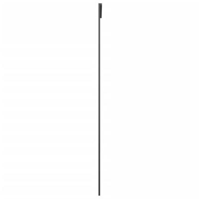 Schuifdeur 76x205 cm aluminium en ESG-glas zwart - thumbnail