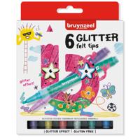 Bruynzeel Glitter Viltstiften 6 Stuks - thumbnail