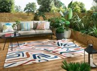 Harlequin - Synchronic-Orchid/Brazilian Rosewood/Origami outdoor 442303 - 140x200 cm Vloerkleed - thumbnail